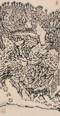 姜宝林 1988年作 五峰书院胜境图 立轴
